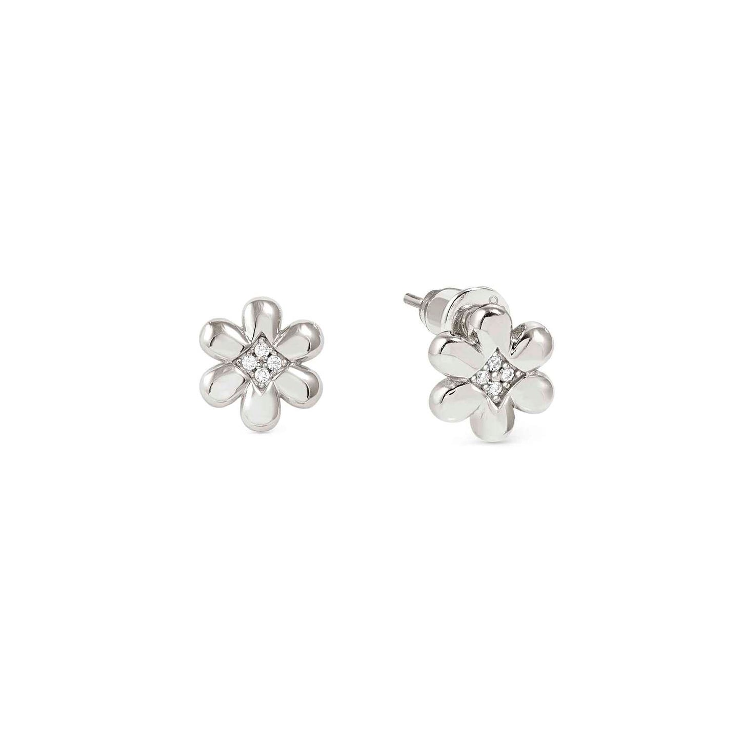 Nomination Petit Sparkle Sterling Silver Flower Cubic Zirconia Stud Earrings 242304/010