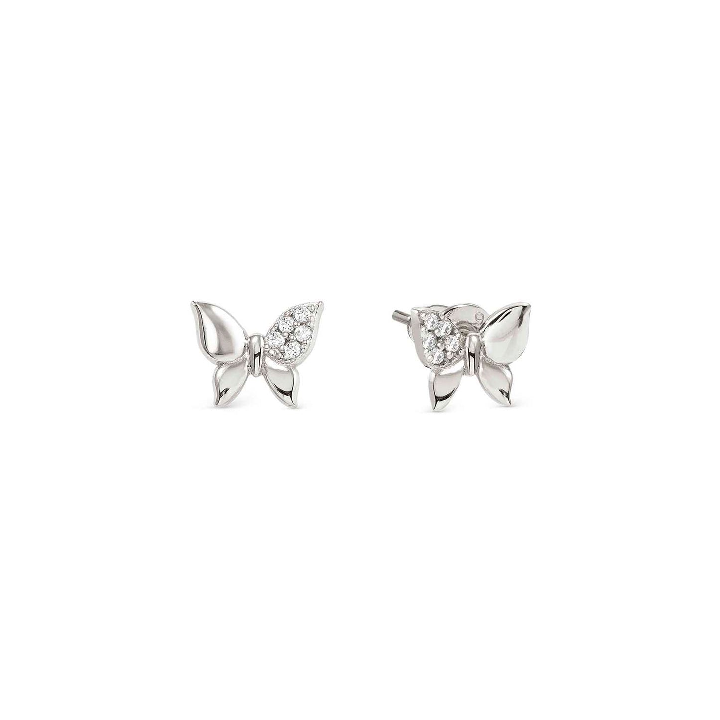 Nomination Petit Sparkle Sterling Silver Butterfly Cubic Zirconia Stud Earrings 242304/040