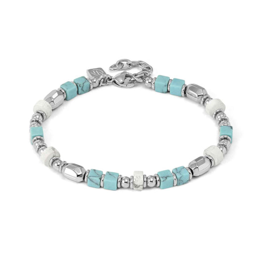 Nomination Instinctstyle White Howlite & Turquoise Bracelet 027936/099
