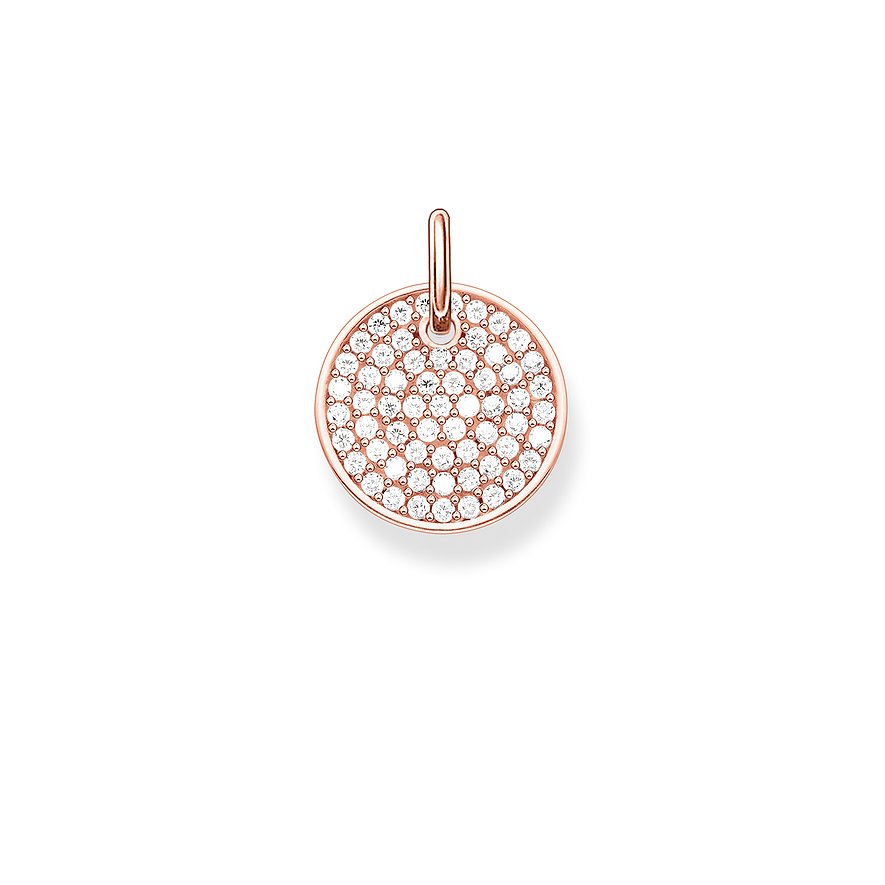 Thomas Sabo Love Bridge Rose Gold Plated Full Pave Cubic Zirconia Pendant LBPE0011-416-14