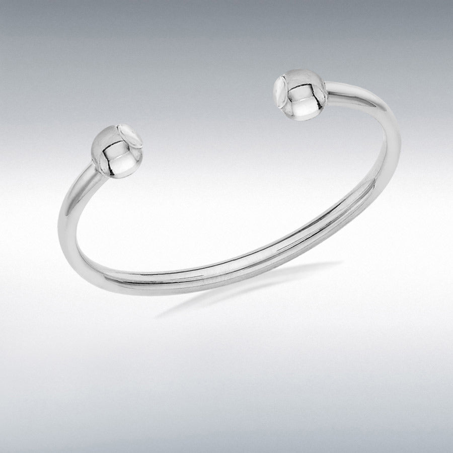 Sterling Silver Solid 4.5mm Torque Bangle