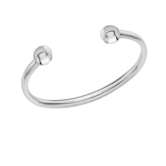 Sterling Silver Solid 4.5mm Torque Bangle