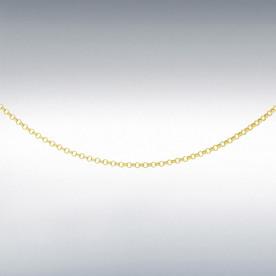 9ct Yellow Gold Round Micro Belcher Chain 18"