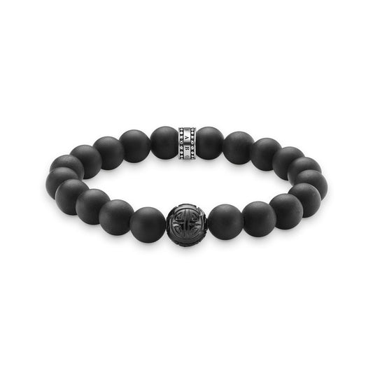 Thomas Sabo Sterling Silver and Obsidian Bracelet A1085
