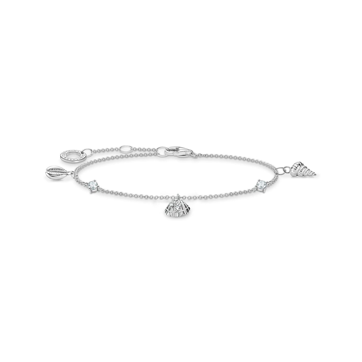 Thomas Sabo Sterling Silver Cubic Zirconia Shell Bracelet A2060