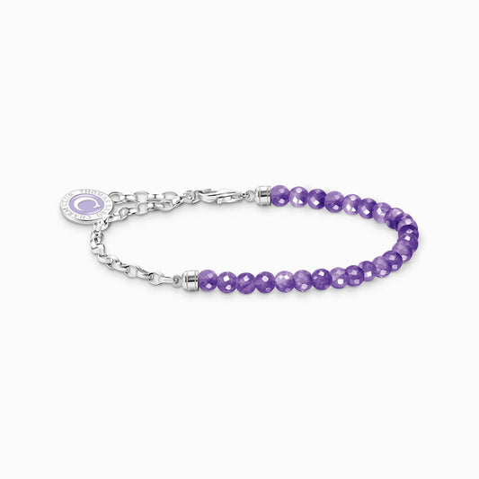 Thomas Sabo Charmista Purple Bead Bracelet A2130-007-13-LV19