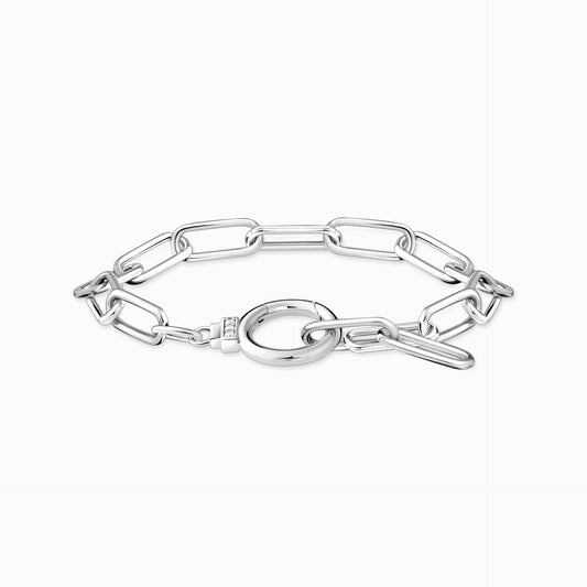 Thomas Sabo Sterling Silver Ovals and Circles Bracelet A2133-051-14-L19