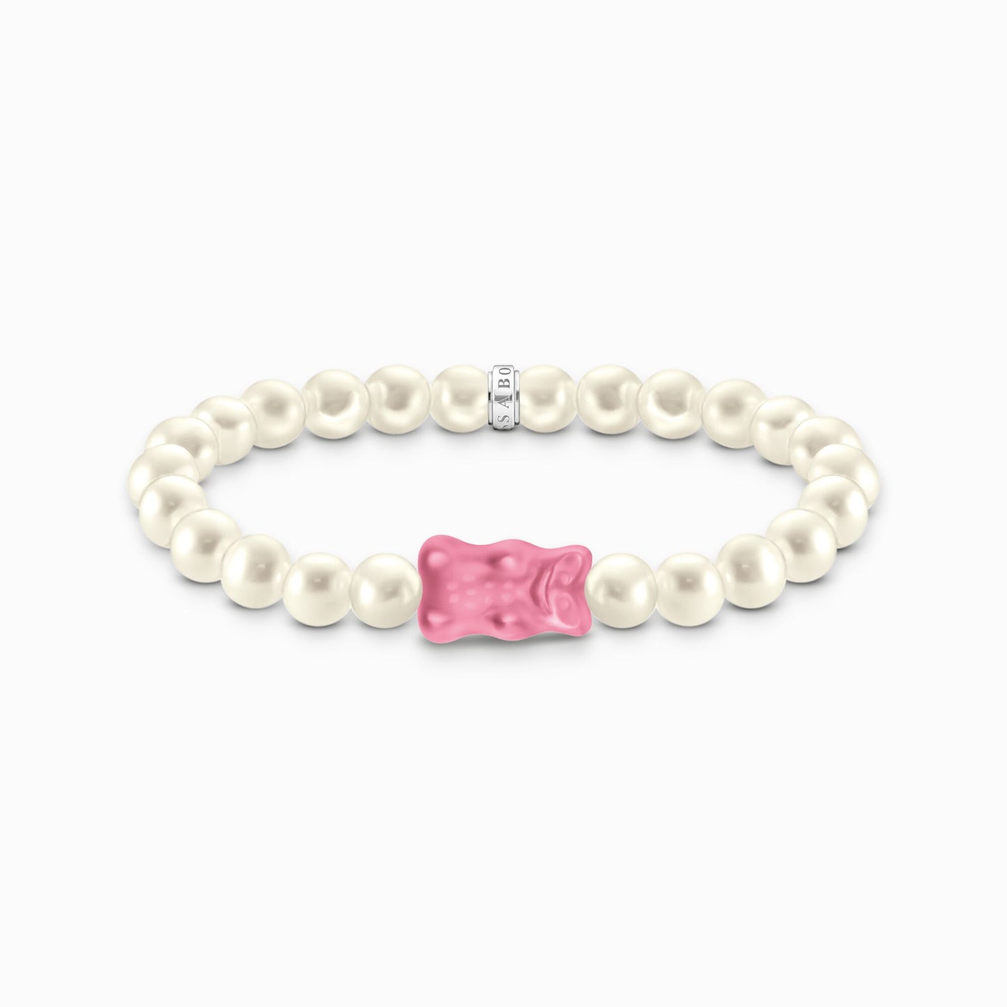 Thomas Sabo Sterling Silver Pink Haribo Bear Freshwater Cultured Pearl 15cms Bracelet A2154-082-9