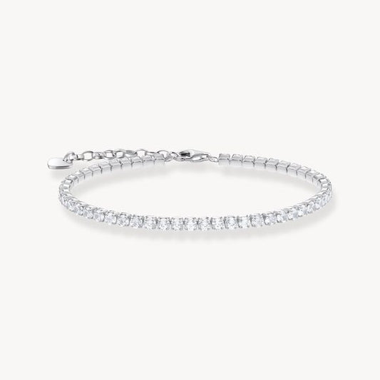 Thomas Sabo Sterling Silver White Cubic Zirconia Adjustable Line Bracelet A2167-051-14