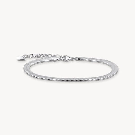 Thomas Sabo Sterling Silver Snake Chain Bracelet A2169-001-21-L19v 19cm