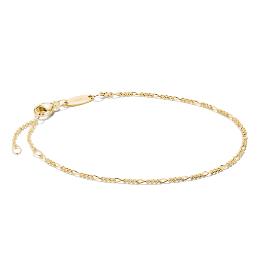 Thomas Sabo Connect Gold Plated Silver Figaro Bracelet 19cms A2207-413-39