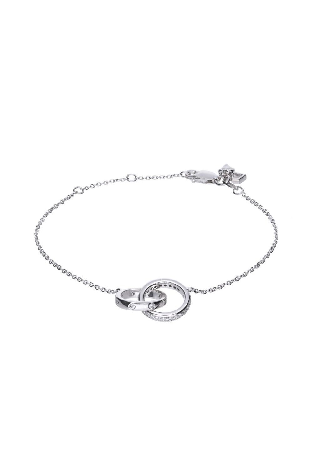 Diamonfire Sterling Silver Entwined Circles Bracelet