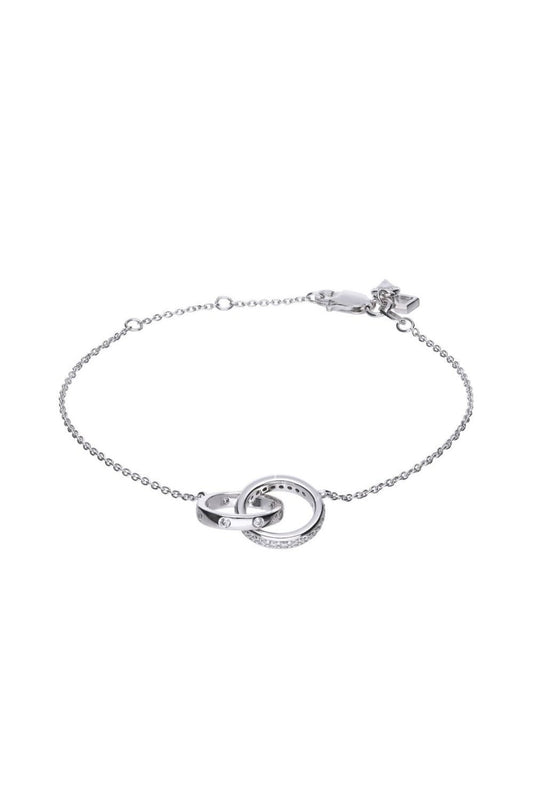 Diamonfire Sterling Silver Entwined Circles Bracelet