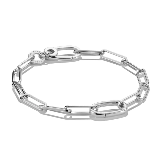 Thomas Sabo Connect Sterling Silver Paperclip Link Bracelet 17cms C1205-001-21