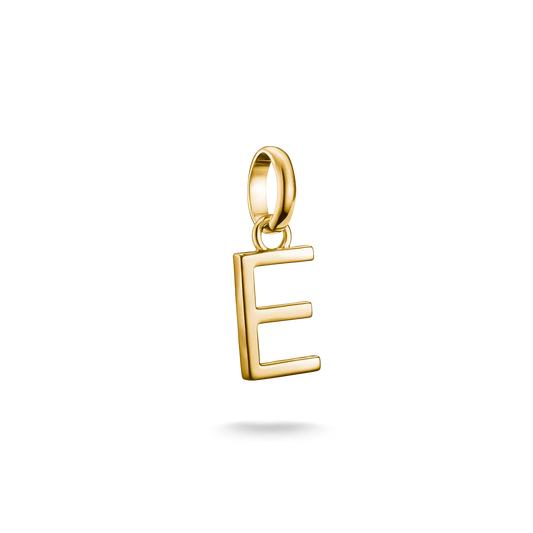 Thomas Sabo Yellow Gold Plated Sterling Silver Initial E Charm CC1211-413-39