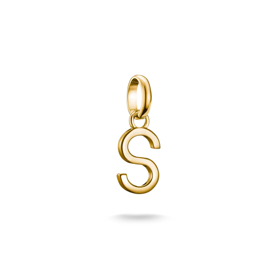 Thomas Sabo Connect Yellow Gold Plated Sterling Silver Initial S Charm CC1225-413-39