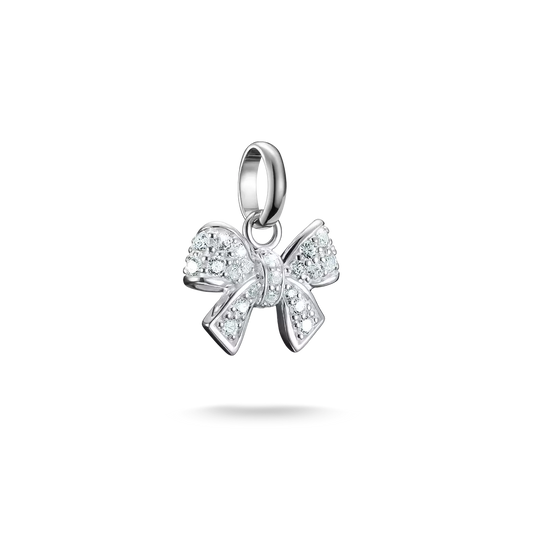 Thomas Sabo Connect Sterling Silver Cubic Zirconia Bow Charm CC1235-051-14