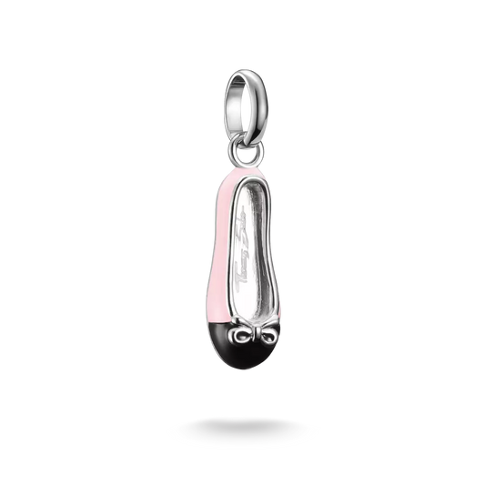 Thomas Sabo Connect Sterling Silver Pink and Black Enamel Ballerina Shoe CC1245-007-9