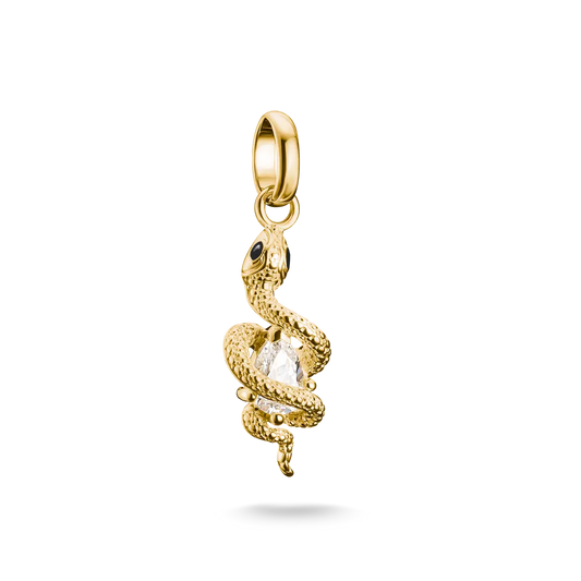 Thomas Sabo Connect Sterling Silver Yellow Gold Plated Cubic Zirconia Snake CC1264-565-14