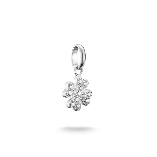 Thomas Sabo Connect Sterling Silver Cubic Zirconia 4 Leaf Clover Charm CC1281-051-14
