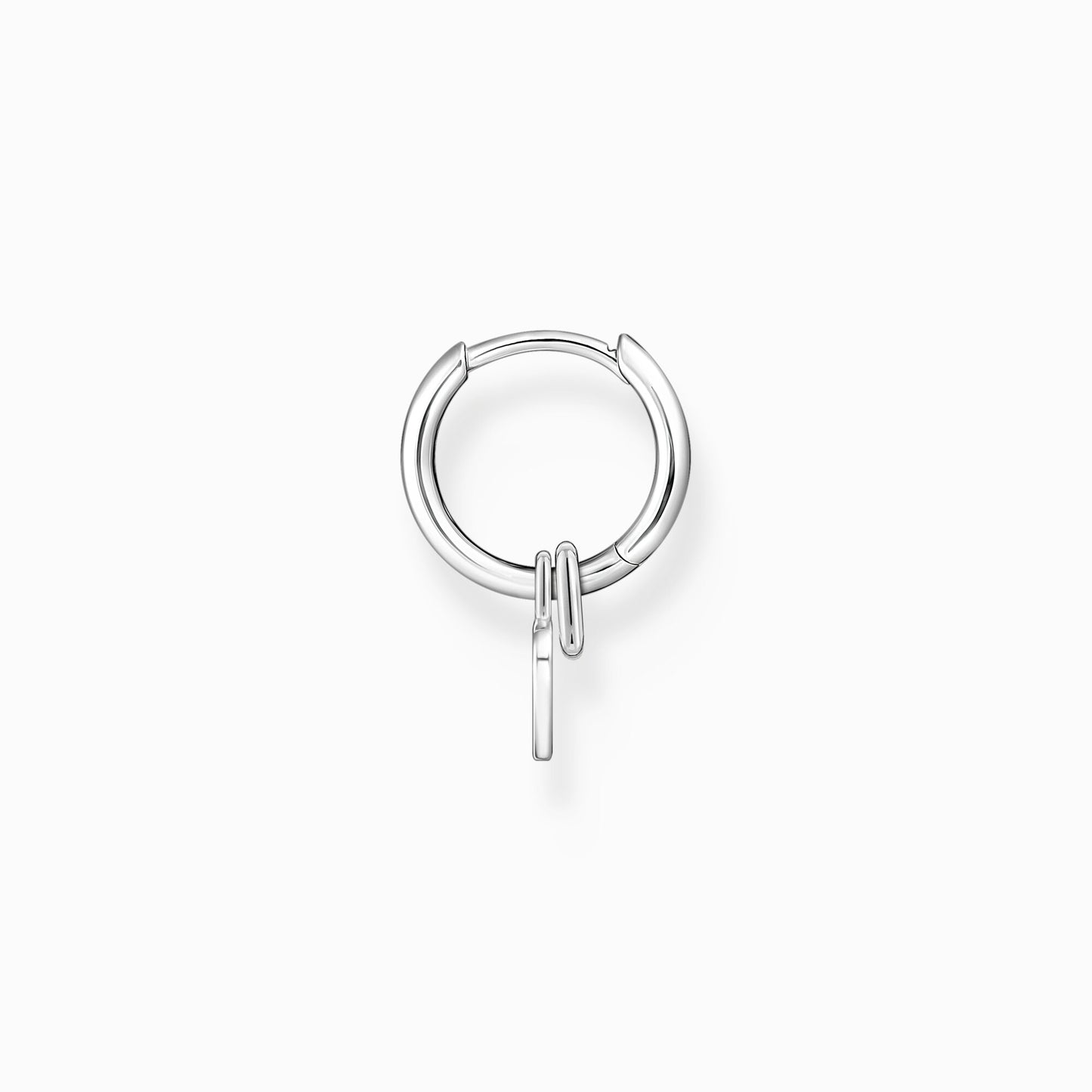 Thomas Sabo Sterling Silver Single Hoop Heart Earring CR717-001-21