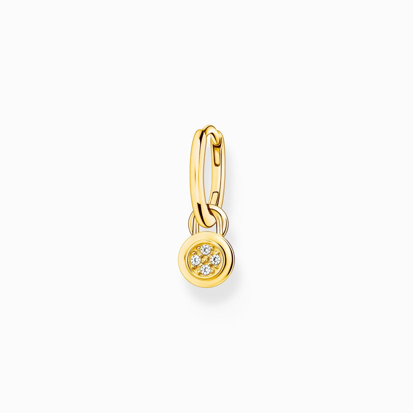 Thomas Sabo Yellow Gold Plated Cubic Zirconia Hoop Earrings