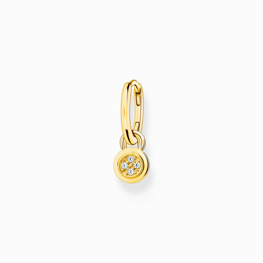 Thomas Sabo Yellow Gold Plated Cubic Zirconia Single Drop Earring CR720-414-39