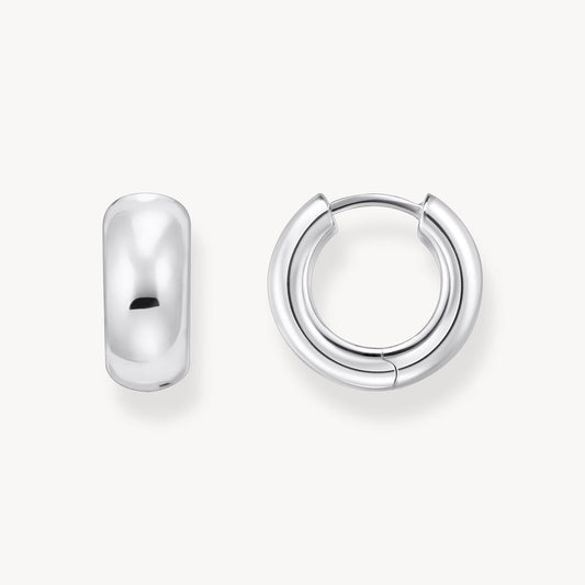 Thomas Sabo Sterling Silver Plain Polished Hinged Hoop Earrings CR741-001-21