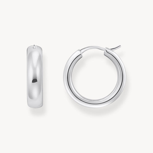 Thomas Sabo Sterling Silver Round Hoop Earrings CR746-001-21