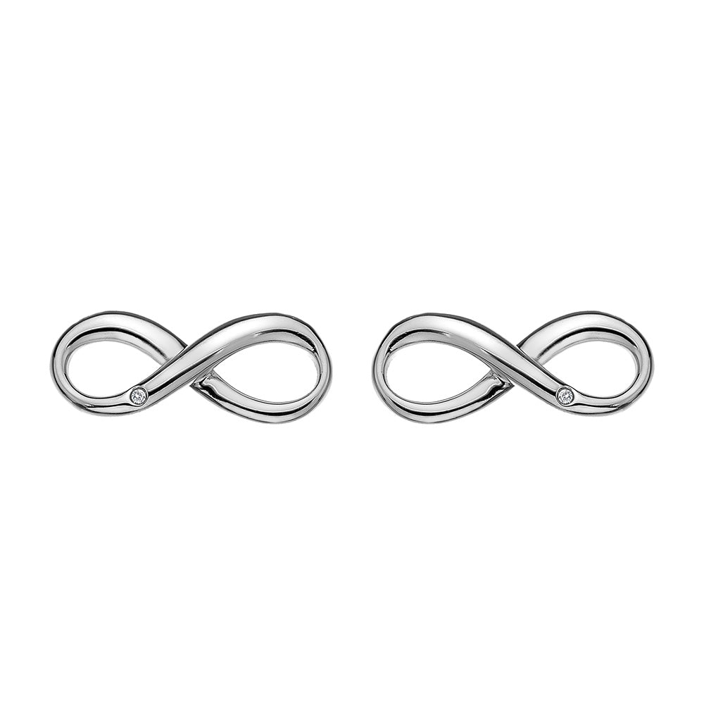 Hot Diamonds Sterling Silver Infinity Stud Earrings DE390