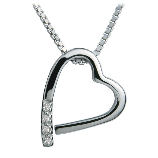 Hot Diamonds Sterling Silver Heart Necklace DP100