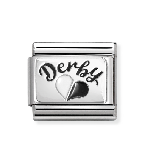 Nomination Derby Heart Charm Black & White 330209/71