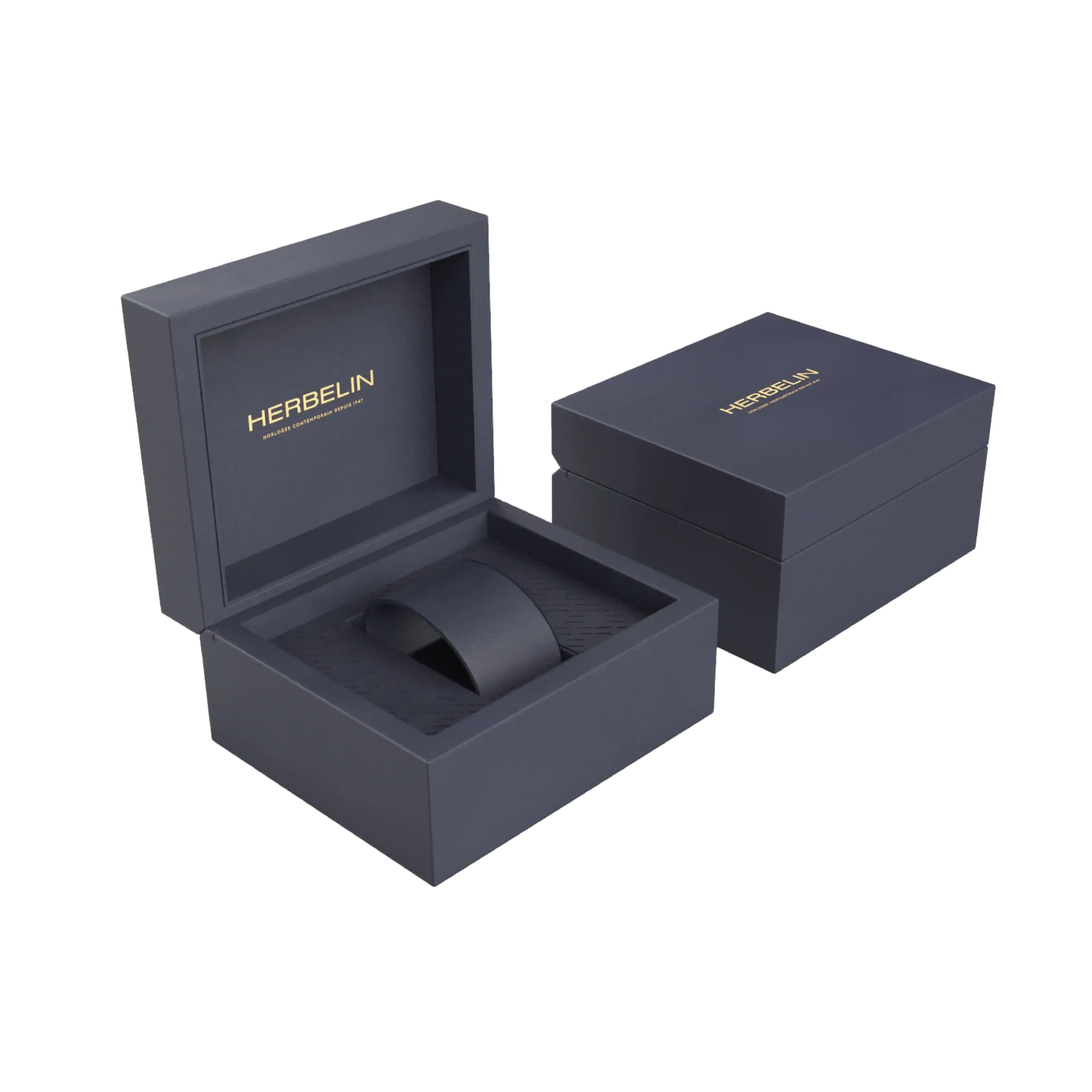 Herbelin Gents Inspiration Moonphase Yellow Gold PVD Automatic Strap Watch 2847P08GR