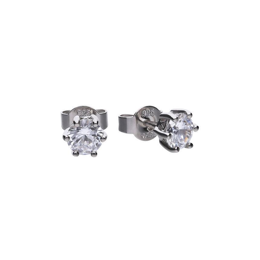 Diamonfire Claw Set 1ct Zirconia Solitaire Earrings