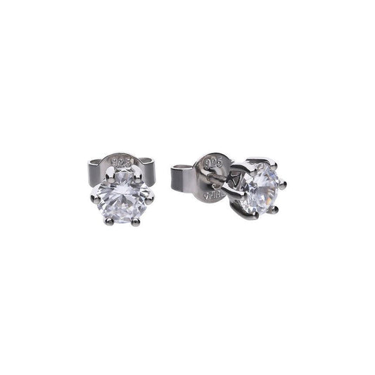 Diamonfire Claw Set 1ct Zirconia Solitaire Earrings