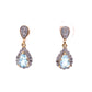 9ct Gold Aquamarine And Diamond Drop Earrings