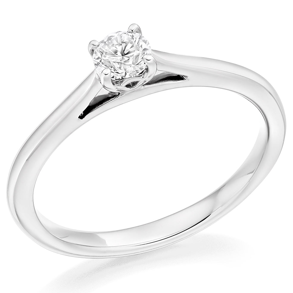 Platinum Single Stone 0.25ct Diamond Ring