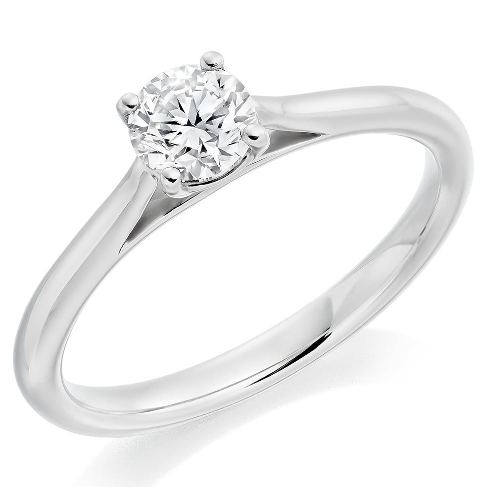 Platinum Single Stone 0.40ct Diamond Ring