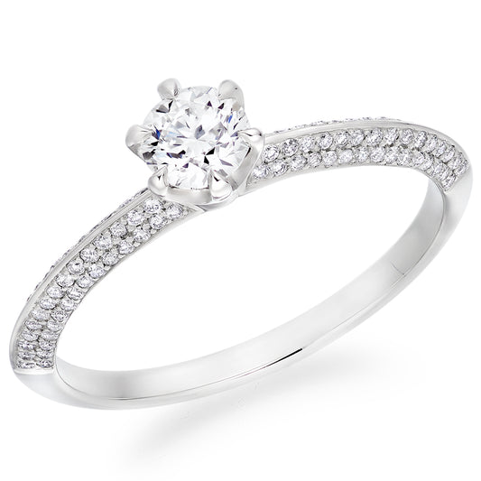 Platinum Brilliant Cut 0.55ct Diamond Ring