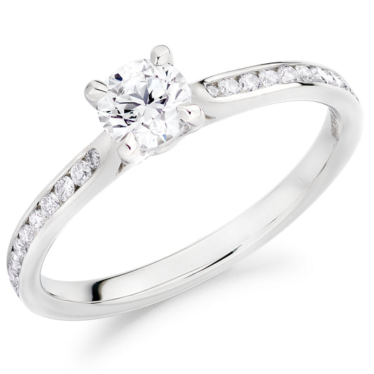 Platinum Brilliant Cut 0.58ct Diamond Ring