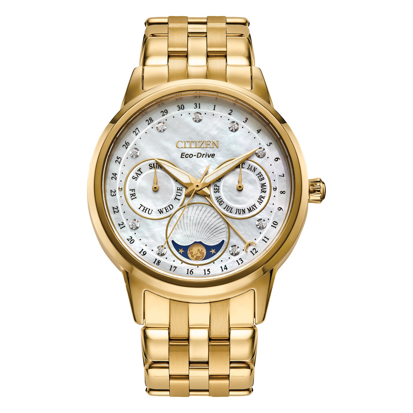 Citizen Ladies Moonphase Eco-Drive 36.5mm Watch FD0002-57D