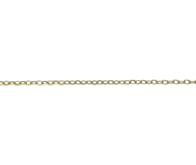 9ct Yellow Gold 18" Hammer File Trace Chain