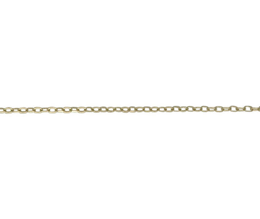 9ct Yellow Gold 18" Hammer File Trace Chain