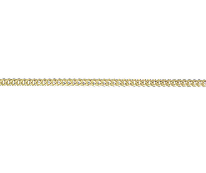9ct Yellow Gold Flat Curb Chain 22"