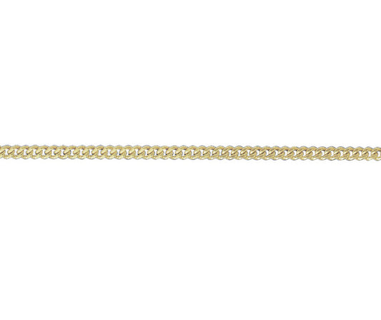 9ct Yellow Gold Flat Curb Chain 22"
