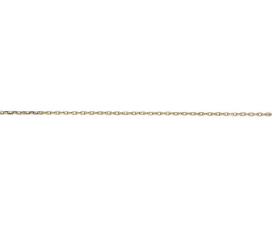 9ct Yellow Gold 16" Angle Filed Trace Chain