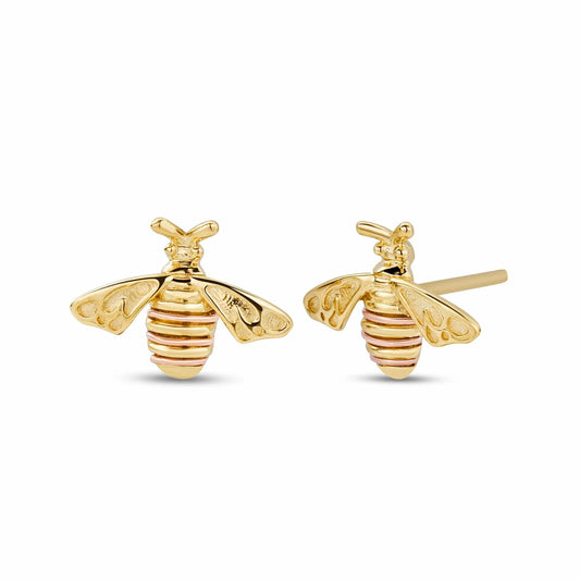 Clogau Nature's Wonder 9ct Solid Gold Honey Bee Stud Earrings GHBE836