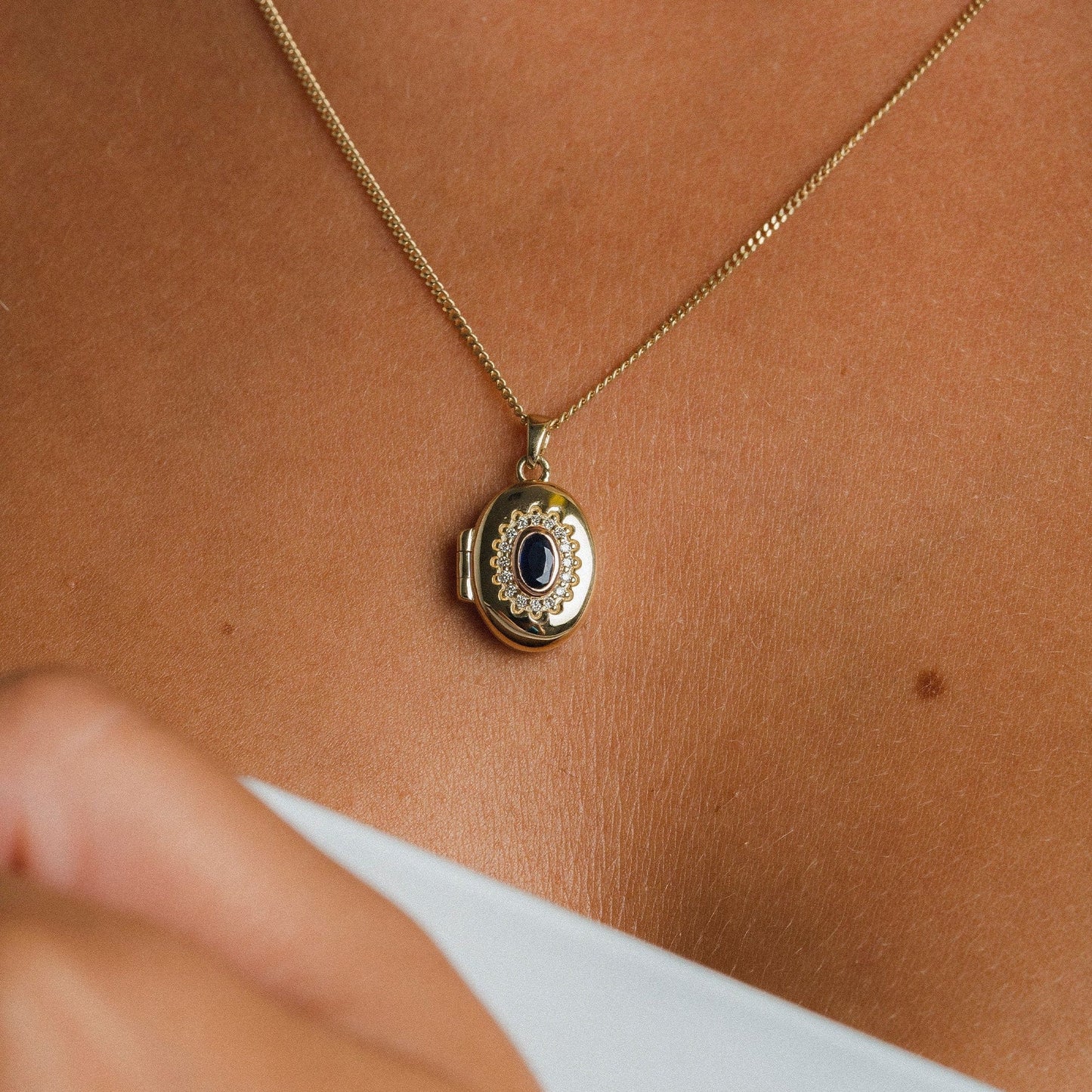 Clogau Princess Diana Sapphire And Diamond Locket