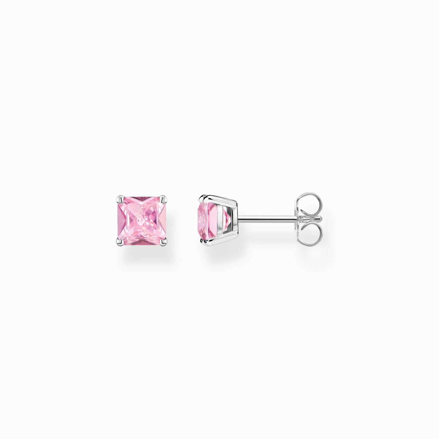 Thomas Sabo Sterling Silver Pink Cubic Zirconia Stud Earrings H2174-051-9