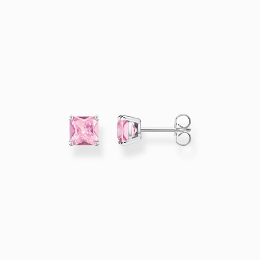Thomas Sabo Sterling Silver Pink Cubic Zirconia Stud Earrings H2174-051-9